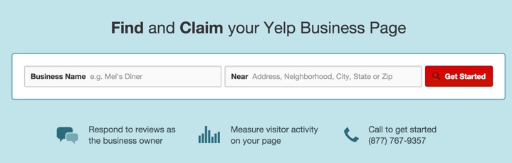 Yelp claim local free listing
