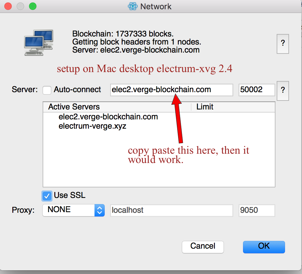 electrum xvg mac network settings